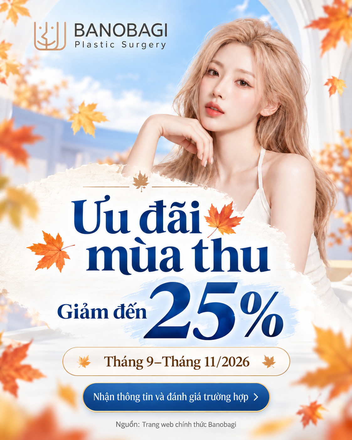 Ưu đãi mùa thu giảm đến 25% từ tháng 9 đến tháng 11 năm 2026